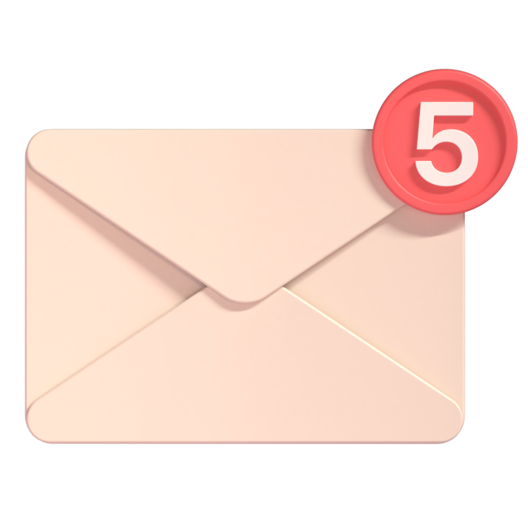 immagine di un'email con notifica rossa
