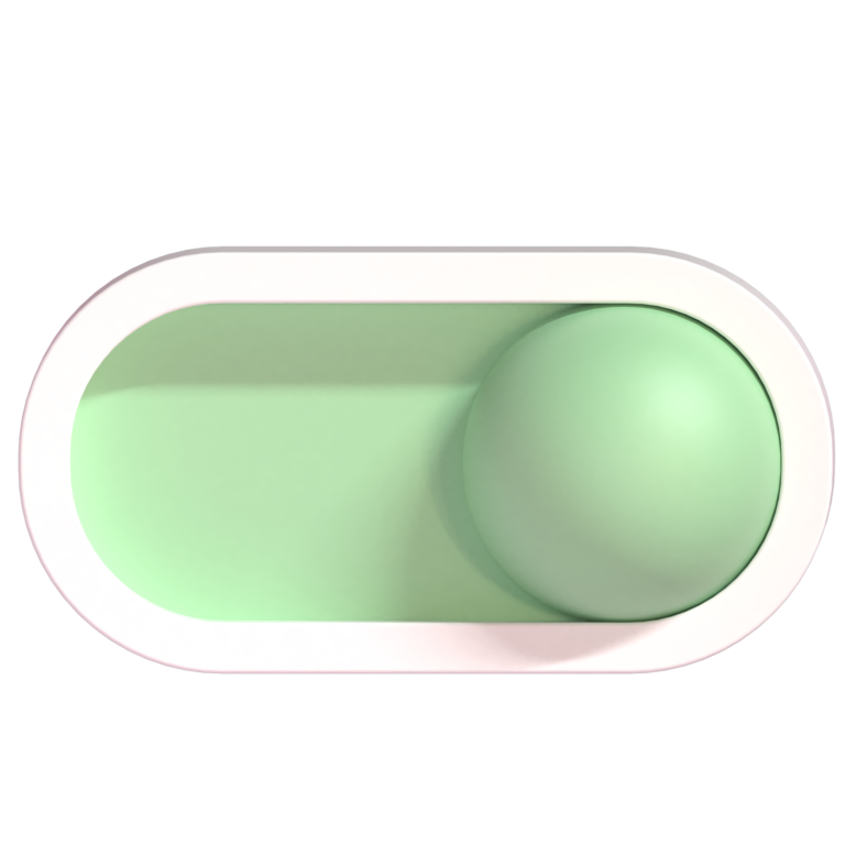 immagine di un toggle button verde